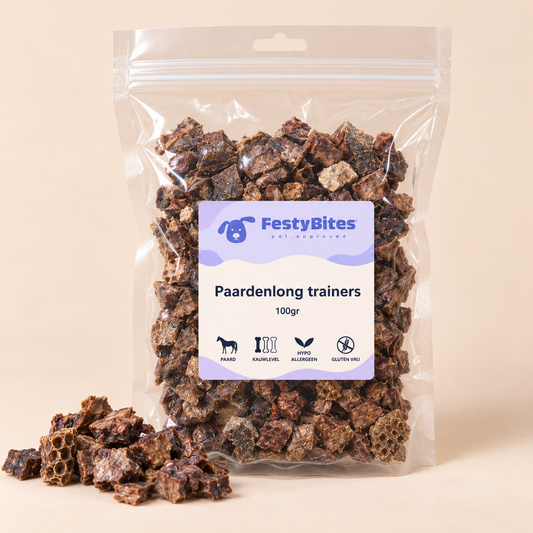 Paardenlong Trainers voor Honden – Natuurlijke Trainingssnacks 100g | FestyBites