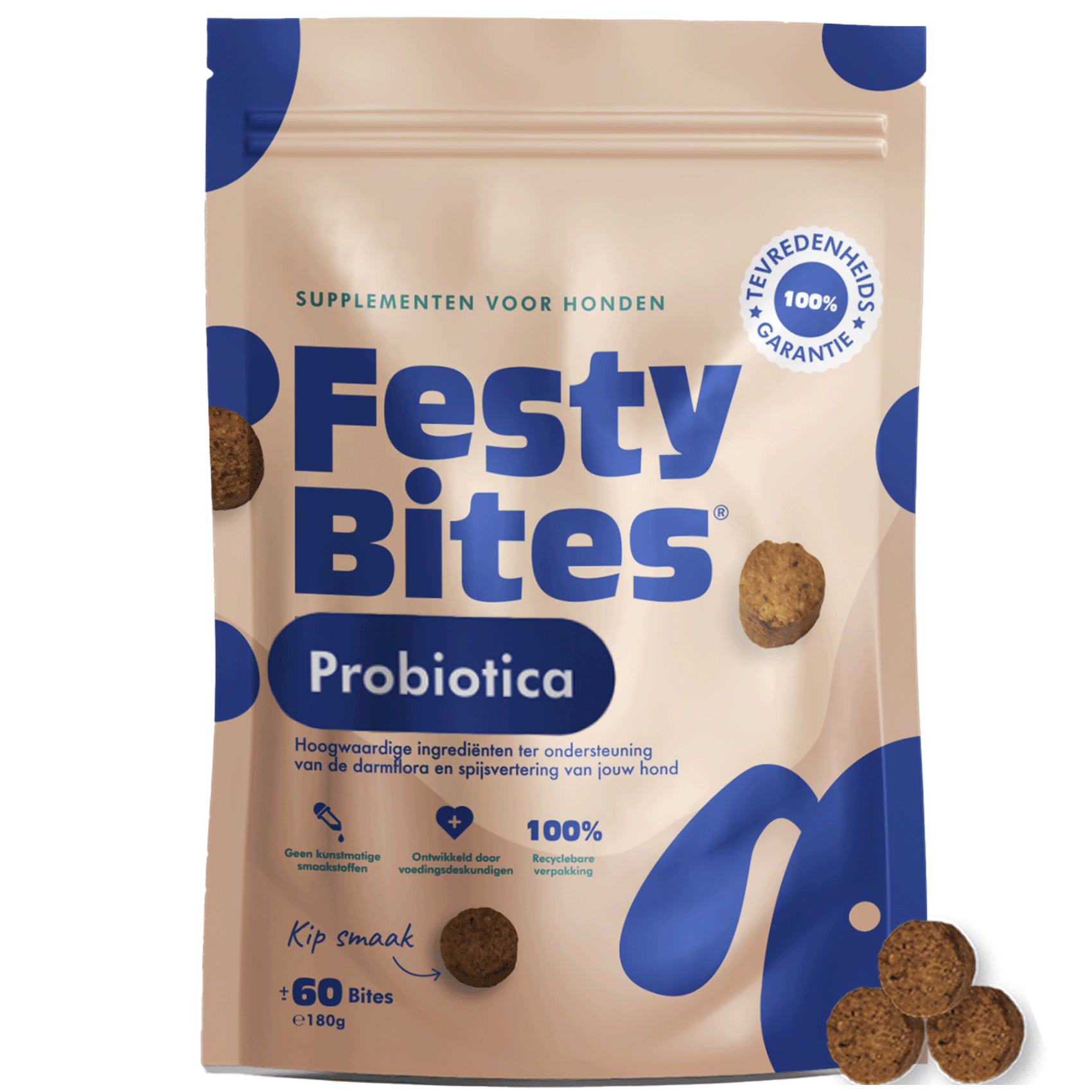 FestyBites® Probiotica Darmflora & Spijsvertering - Kipsmaak