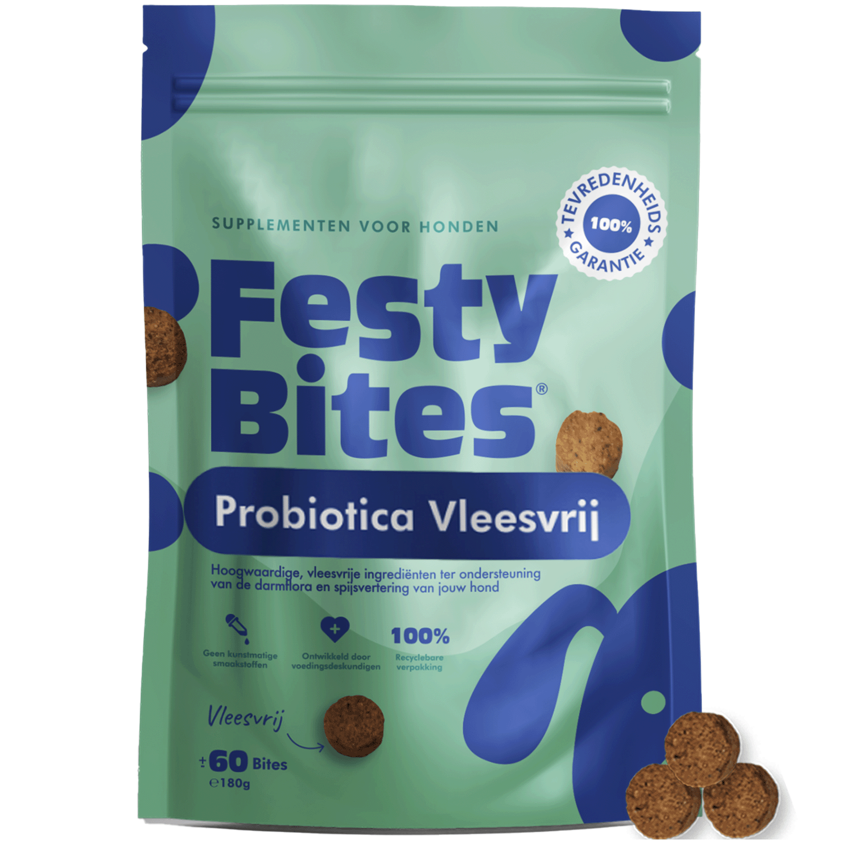 FestyBites® Probiotica Darmflora & Spijsvertering - Vleesvrij