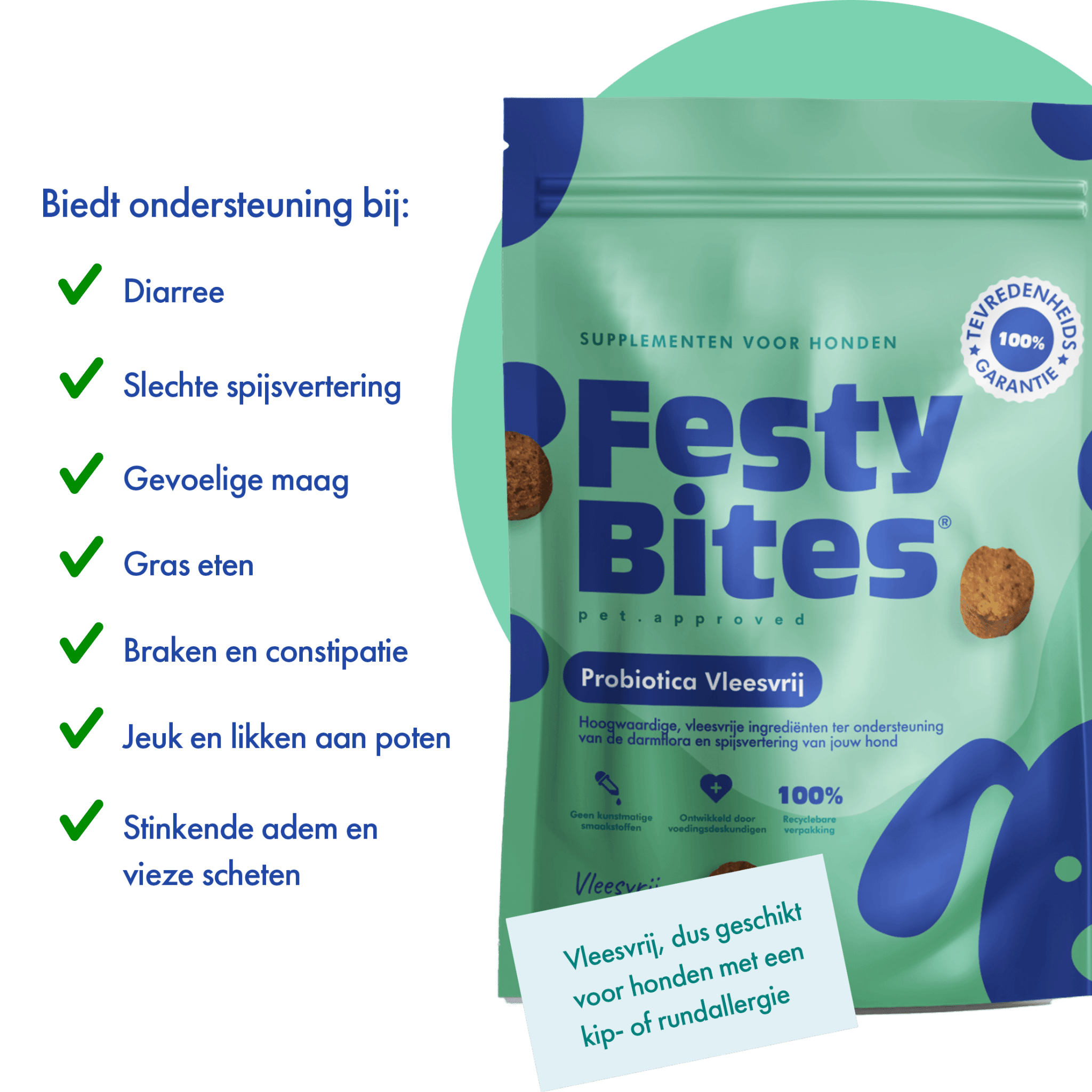 Probiotica - Vleesvrij - 30 snoepjes - FestyBites®